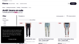 Klarna - Amiri Bandana Repaired Slim Jeans