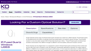 Knight Optical - IR Fused Quartz Windows