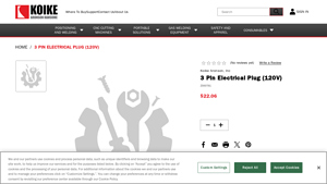 Koike - 3 Pin Electrical Plug (120V)