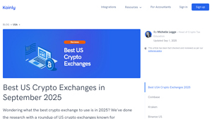 Screenshot of Best Crypto Exchanges USA of September 2025 | Expert Review