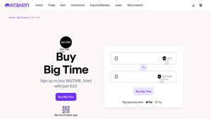 Screenshot of Buy Big Time - The guide to buying BIGTIME today. - Kraken