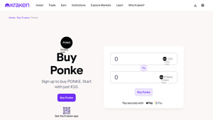 Screenshot of The guide to buying PONKE today. - Kraken