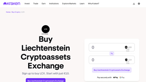 Screenshot of Buy Liechtenstein Cryptoassets Exchange - The guide to ... - Kraken