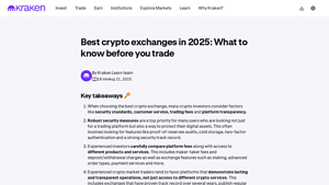 Screenshot of Best Crypto Exchanges in 2025: What To Know Before You Trade