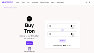 Screenshot of Buy Tron - The guide to buying TRX today. - Kraken