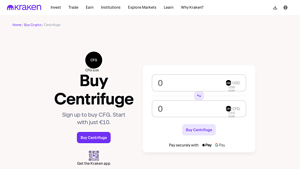 Screenshot of Buy Centrifuge - The guide to buying CFG today. - Kraken