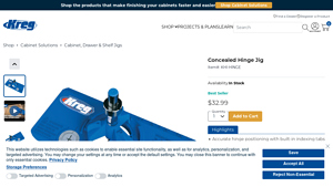 Kreg - Concealed Hinge Jig