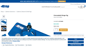 Kreg - Concealed Hinge Jig