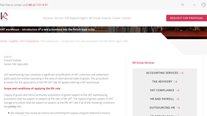 KR Group - VAT Warehouse Solutions