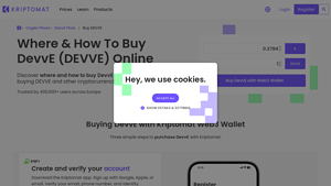 Screenshot of Where & How To Buy DevvE Online - Purchase DEVVE with EUR