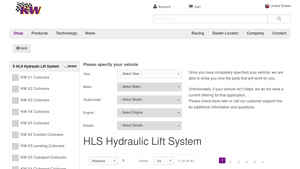 KW Suspensions - HLS Hydraulic Lift System