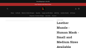 Lair of Lust - Leather Muzzle Human Mask