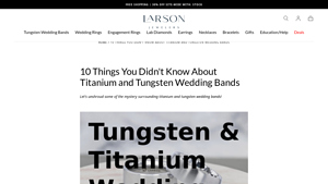Larson Jewelers - Titanium and Tungsten Wedding Bands