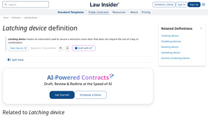 Law Insider - Latching Device