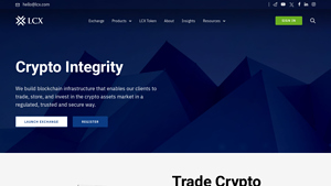 Screenshot of LCX is a Regulated Cryptocurrency Exchange to Trade Crypto