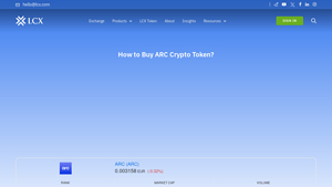 Screenshot of How to Buy ARC Crypto Token? - LCX