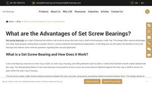 LDK Bearings - Set Screw Bearings