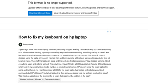 HP - Laptop Keyboard Troubleshooting