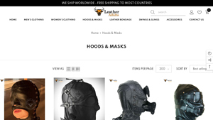 Leather Adults - Handmade Black Leather Gimp Hood Mask