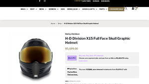 Harley-Davidson - H-D Division X15 Full Face Skull Graphic Helmet
