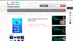 LED Clothing - Video LED Robot Costume