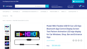 LED Lights World - Flexible USB 5V Car LED Sign
