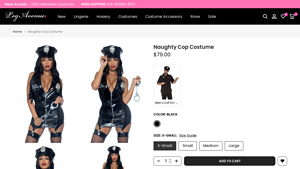 Leg Avenue - Naughty Cop Costume Set