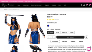 Leg Avenue - Combat Ninja Costume