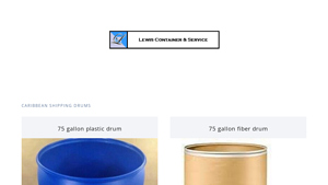 Lewis Container - 75 Gallon Plastic Drum