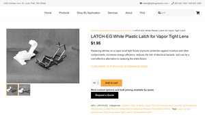 LATCH-EG - White Plastic Latch