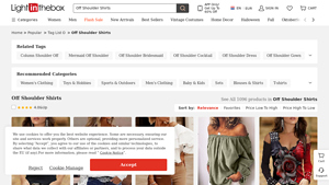 LightInTheBox - Off Shoulder Shirts