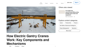 LinkedIn - Electric Gantry Cranes