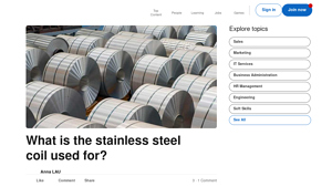 LinkedIn - Stainless Steel Coils