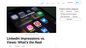 LinkedIn - Impressions vs. Views