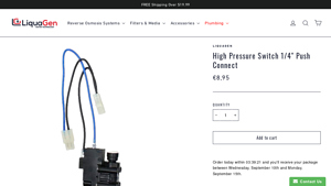 LiquaGen - High Pressure Switch 1/4 Push Connect