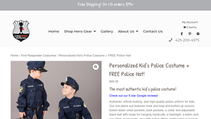 Little Hero - Kid's Police Costume