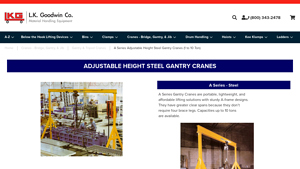LK Goodwin - Adjustable Height Steel Gantry Cranes