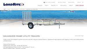 Load Rite - Galvanized Frame Utility Trailers