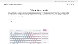 Logitech - Stylish White Keyboards