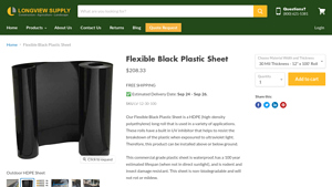 Longview Supply - Flexible Black Plastic Sheet