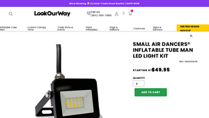 Look Our Way - Small Air Dancers® Inflatable Tube Man LED Light Kit