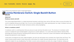 Loomia - Membrane Switch: Single Backlit Button