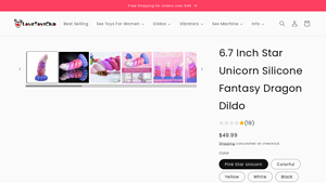 Love Toys Club - 6.7 Inch Star Unicorn Silicone G Spot Dildo