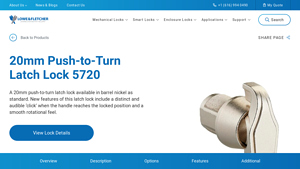 Lowe & Fletcher - 20mm Push-to-Turn Latch Lock 5720