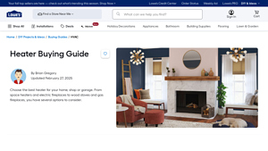 Lowe's - Heater Buying Guide