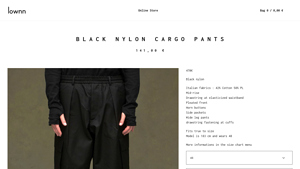 Lownn - Black Nylon Cargo Pants