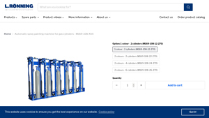Lronning - Automatic Spray Painting Machine for Gas Cylinders