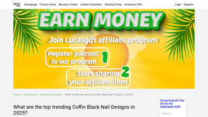 Lucas Gift - Top Trending Coffin Black Nail Designs 2025