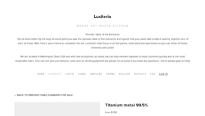 Luciteria - Grade 1 Titanium Metal