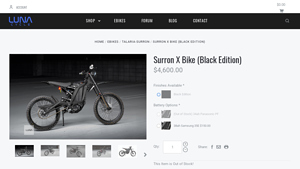 Luna Cycle - Surron X Bike (Black Edition)